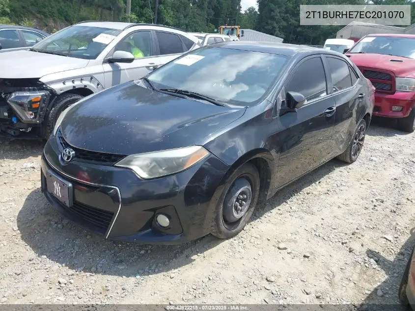 2014 Toyota Corolla S Plus VIN: 2T1BURHE7EC201070 Lot: 42822215