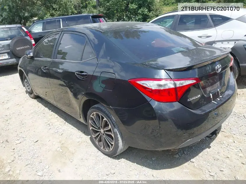 2014 Toyota Corolla S Plus VIN: 2T1BURHE7EC201070 Lot: 42822215