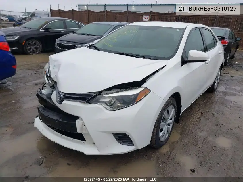 2015 Toyota Corolla L/Le/Le Pls/Prm/S/S Pls VIN: 2T1BURHE5FC310127 Lot: 12322145