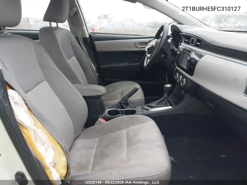 2015 Toyota Corolla L/Le/Le Pls/Prm/S/S Pls VIN: 2T1BURHE5FC310127 Lot: 12322145