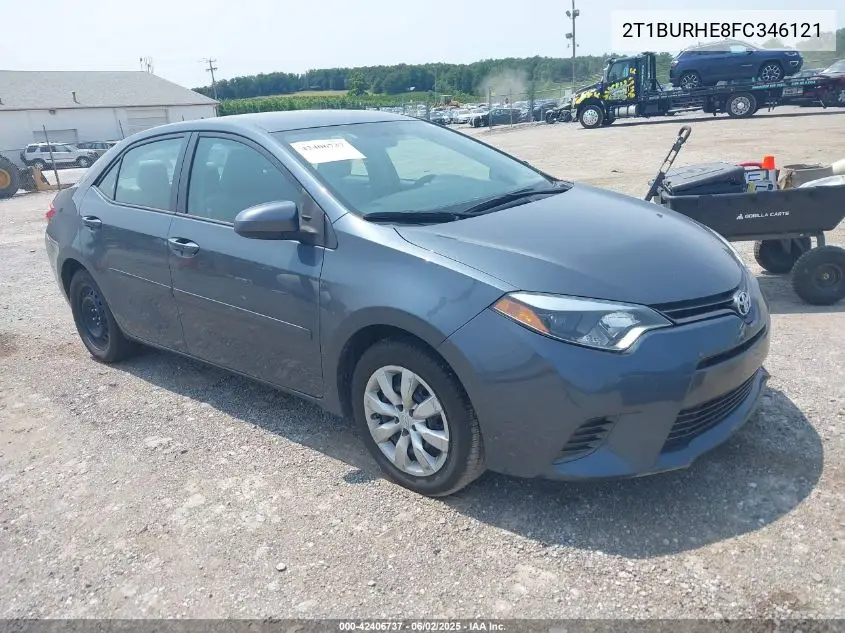 2015 Toyota Corolla Le VIN: 2T1BURHE8FC346121 Lot: 42406737