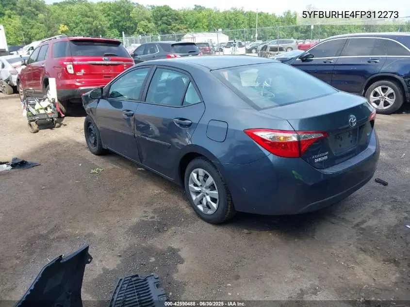 2015 Toyota Corolla L/Le/Le Pls/Prm/S/S Pls VIN: 5YFBURHE4FP312273 Lot: 42590488