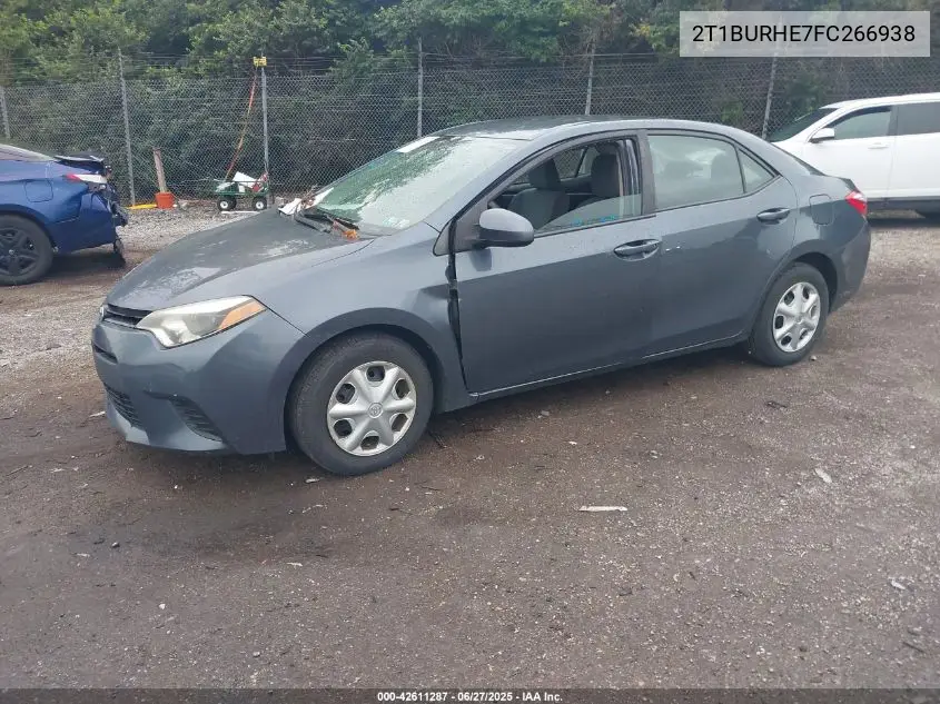 2015 Toyota Corolla L VIN: 2T1BURHE7FC266938 Lot: 42611287