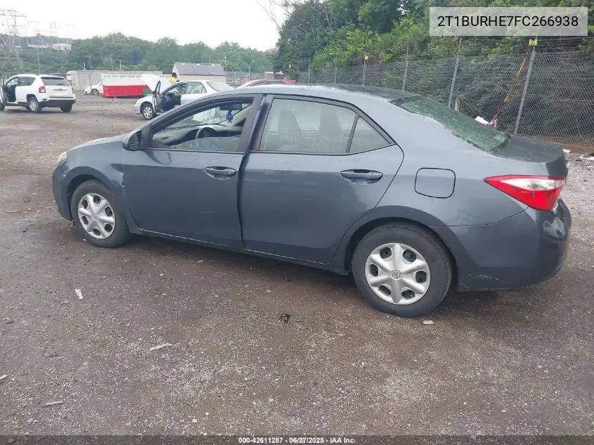 2015 Toyota Corolla L VIN: 2T1BURHE7FC266938 Lot: 42611287