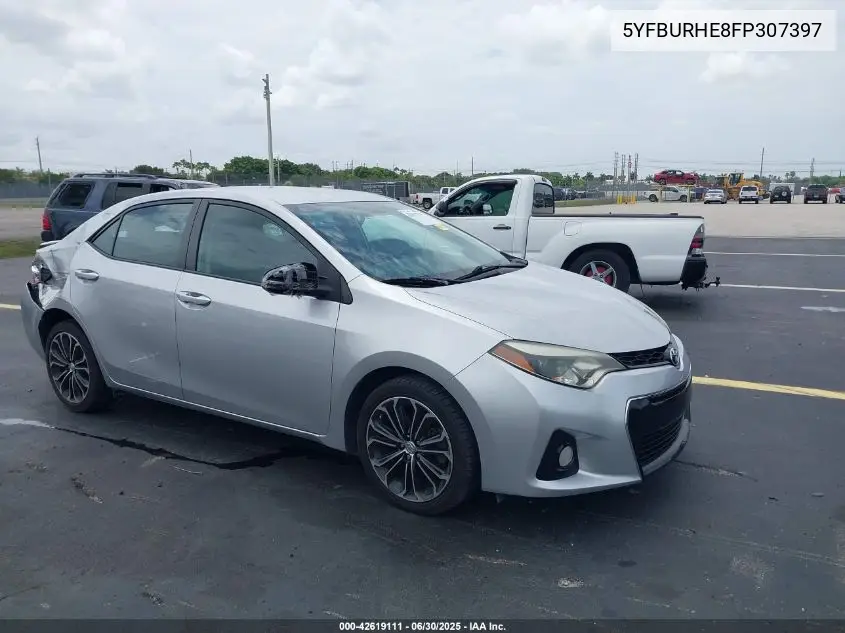 2015 Toyota Corolla S Plus VIN: 5YFBURHE8FP307397 Lot: 42619111