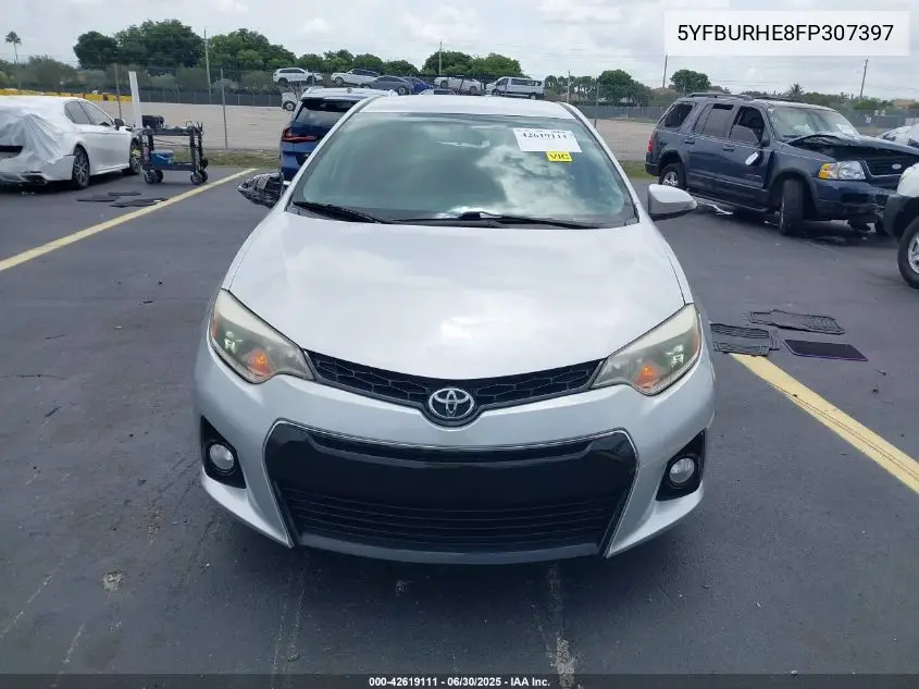 2015 Toyota Corolla S Plus VIN: 5YFBURHE8FP307397 Lot: 42619111