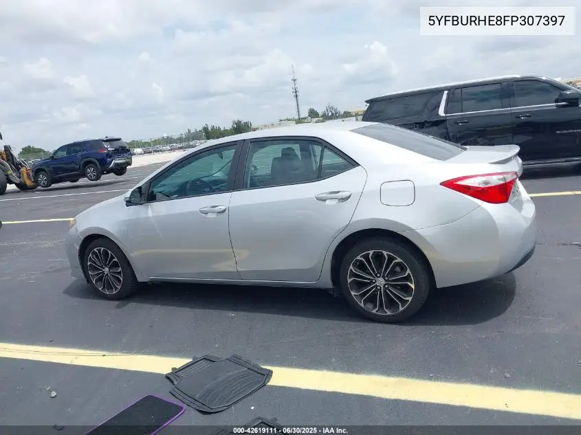 2015 Toyota Corolla S Plus VIN: 5YFBURHE8FP307397 Lot: 42619111