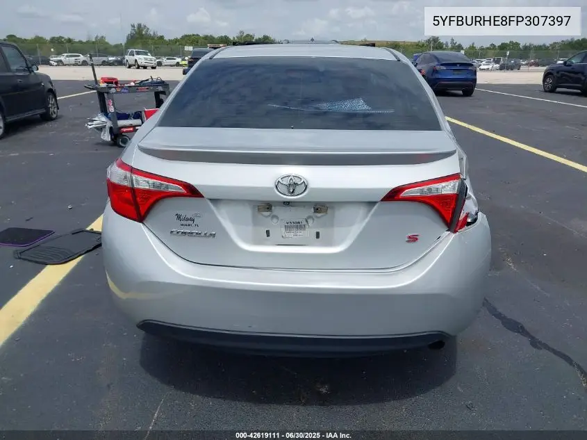 2015 Toyota Corolla S Plus VIN: 5YFBURHE8FP307397 Lot: 42619111
