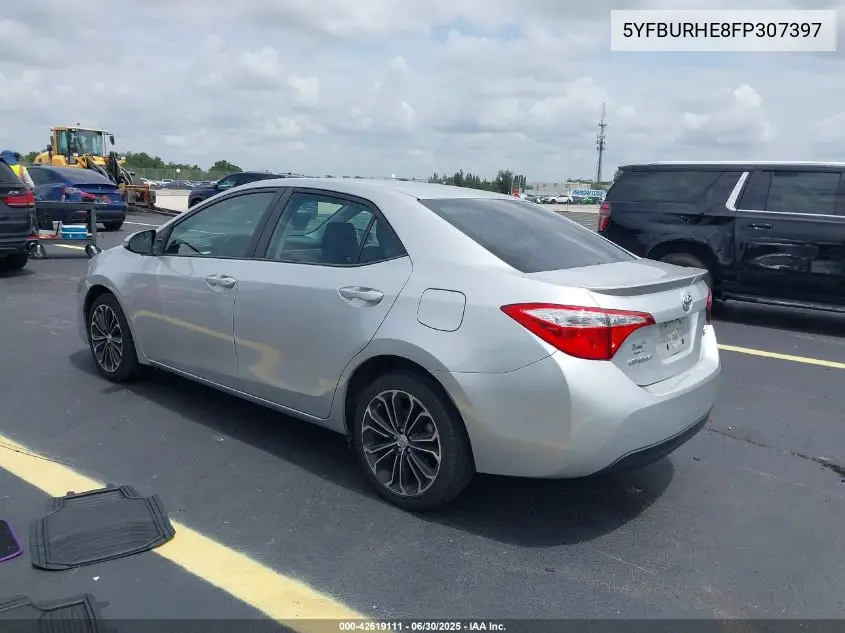 2015 Toyota Corolla S Plus VIN: 5YFBURHE8FP307397 Lot: 42619111