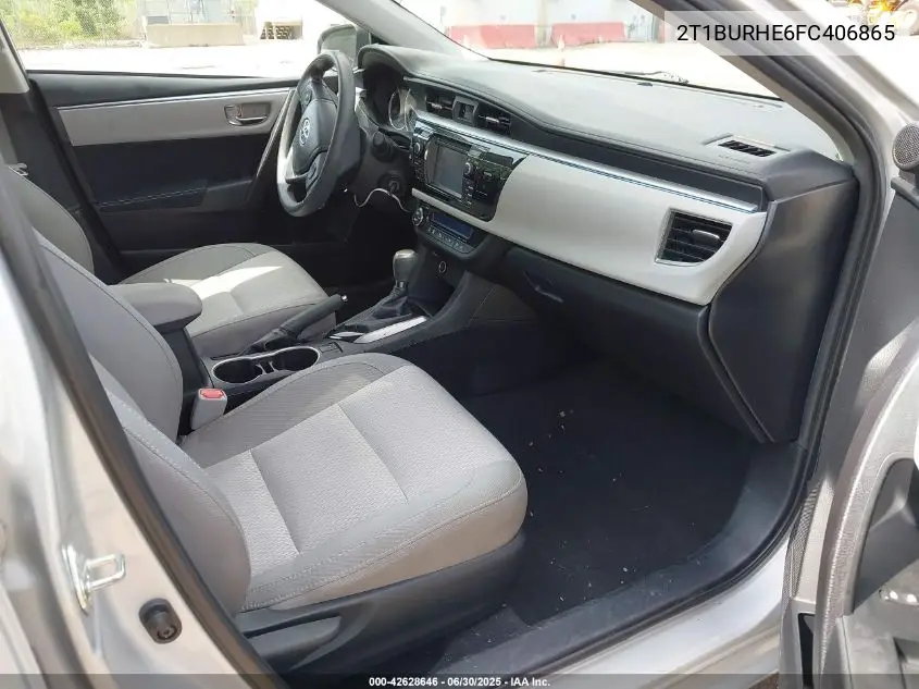 2015 Toyota Corolla Le VIN: 2T1BURHE6FC406865 Lot: 42628646
