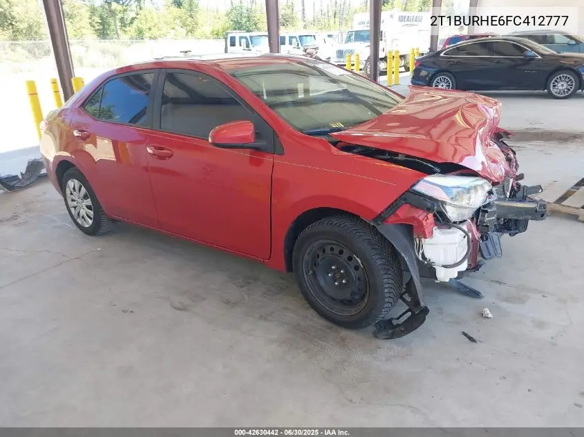 2015 Toyota Corolla Le VIN: 2T1BURHE6FC412777 Lot: 42630442
