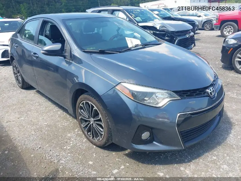 2015 Toyota Corolla S Plus VIN: 2T1BURHE0FC458363 Lot: 42634893