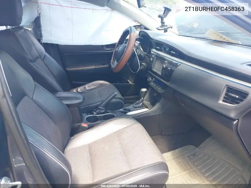 2015 Toyota Corolla S Plus VIN: 2T1BURHE0FC458363 Lot: 42634893