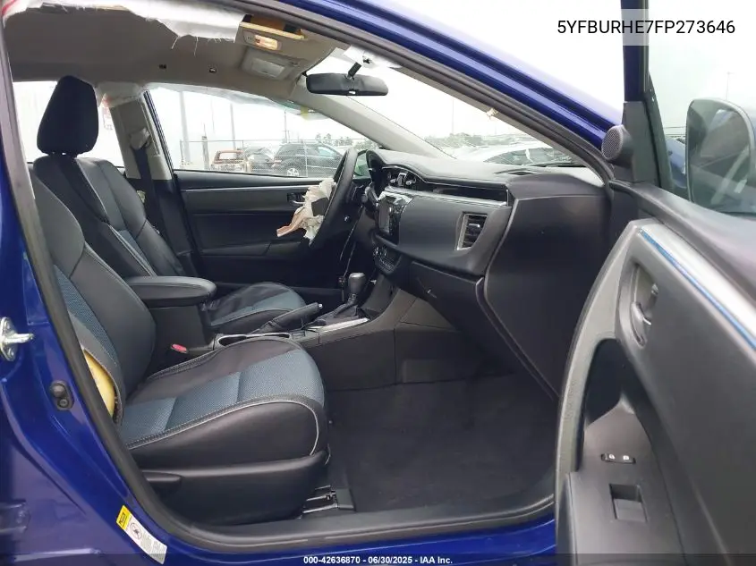 2015 Toyota Corolla S Plus VIN: 5YFBURHE7FP273646 Lot: 42636870