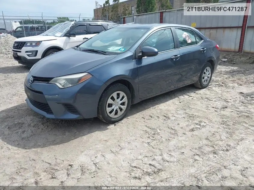2015 Toyota Corolla L VIN: 2T1BURHE9FC471287 Lot: 42651812