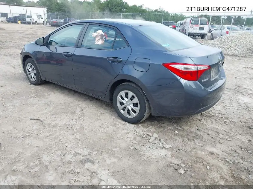 2015 Toyota Corolla L VIN: 2T1BURHE9FC471287 Lot: 42651812