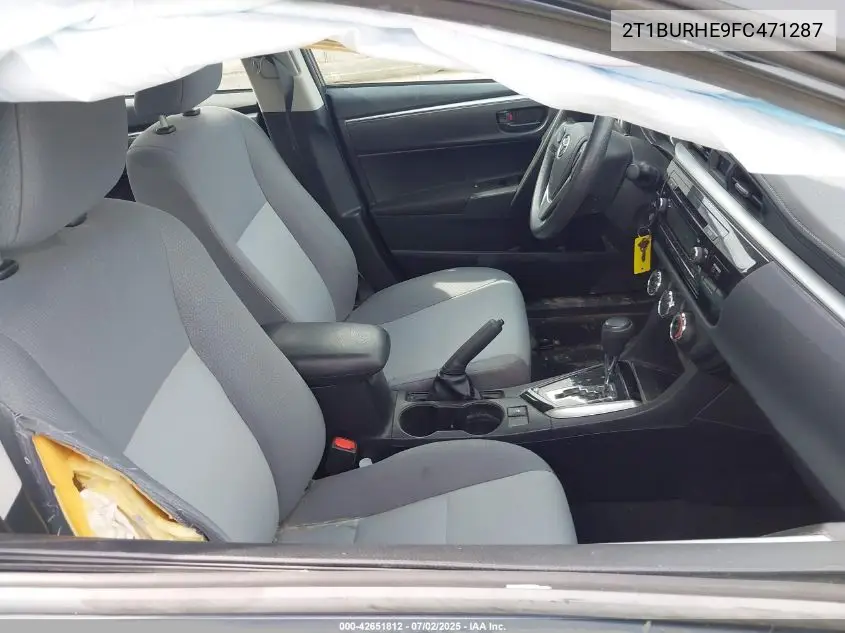 2015 Toyota Corolla L VIN: 2T1BURHE9FC471287 Lot: 42651812