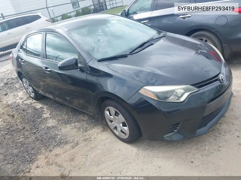 2015 Toyota Corolla Le VIN: 5YFBURHE8FP293419 Lot: 42654152