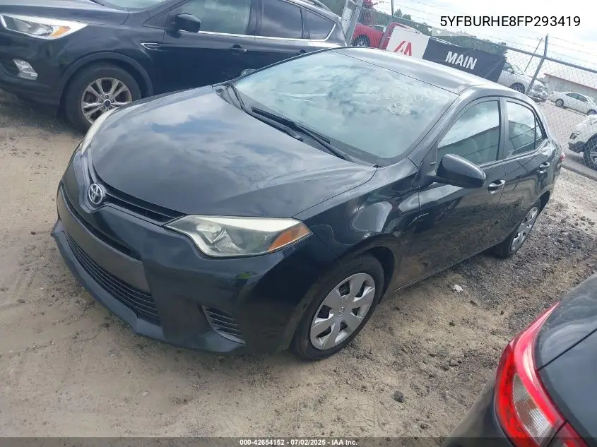 2015 Toyota Corolla Le VIN: 5YFBURHE8FP293419 Lot: 42654152
