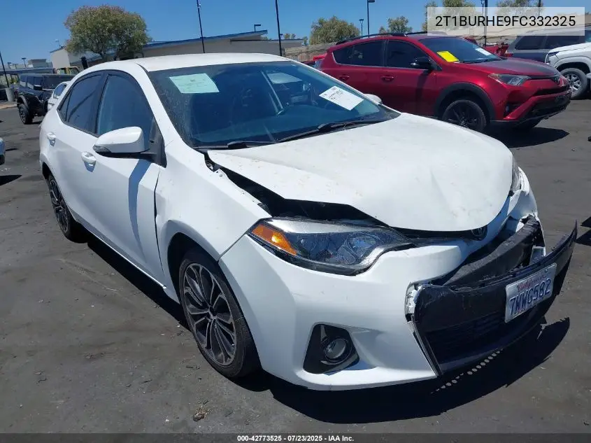 2015 Toyota Corolla S VIN: 2T1BURHE9FC332325 Lot: 42773525