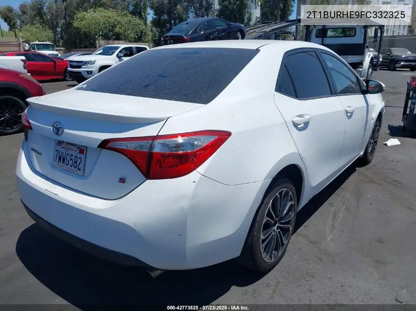 2015 Toyota Corolla S VIN: 2T1BURHE9FC332325 Lot: 42773525
