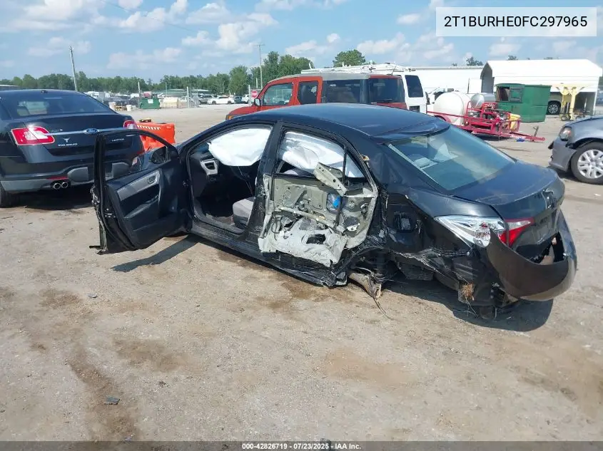 2015 Toyota Corolla Le VIN: 2T1BURHE0FC297965 Lot: 42826719