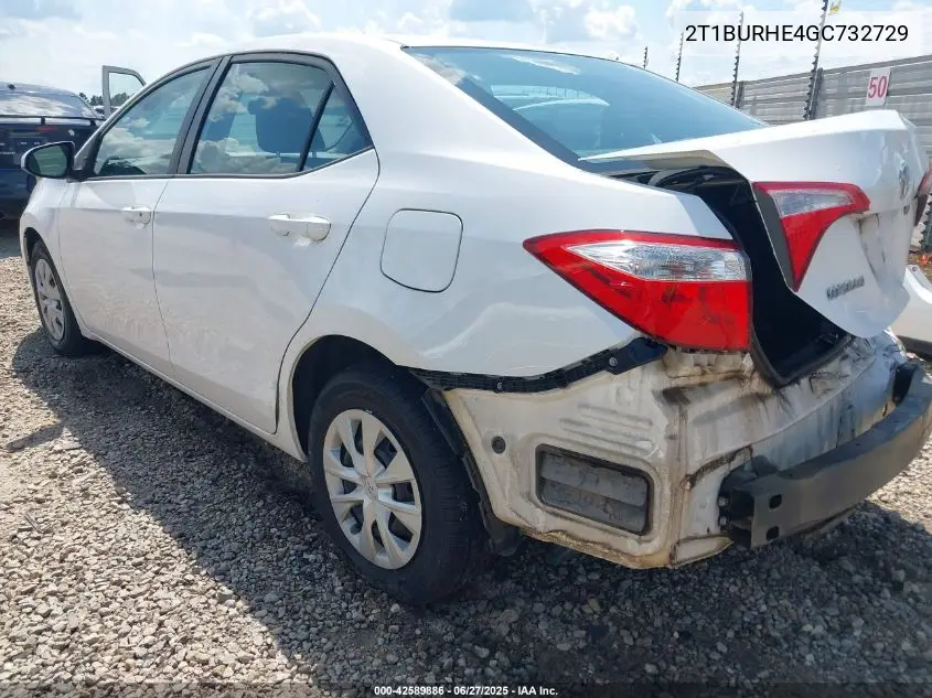 2016 Toyota Corolla L VIN: 2T1BURHE4GC732729 Lot: 42589886
