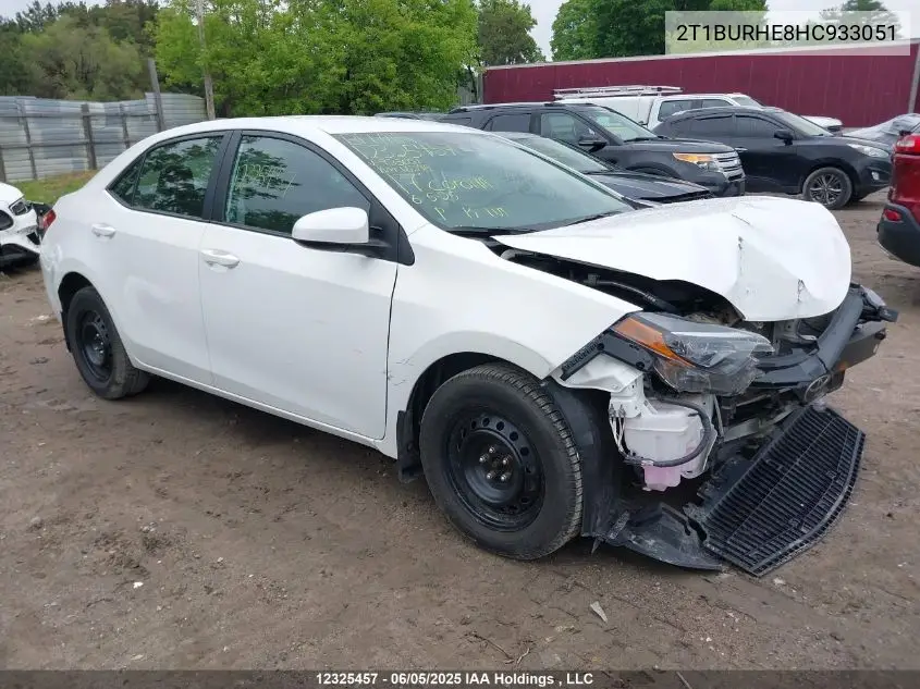 2017 Toyota Corolla VIN: 2T1BURHE8HC933051 Lot: 12325457