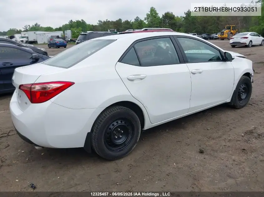 2017 Toyota Corolla VIN: 2T1BURHE8HC933051 Lot: 12325457