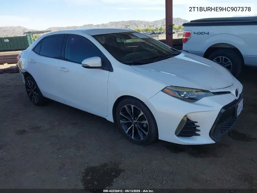 2017 Toyota Corolla Se VIN: 2T1BURHE9HC907378 Lot: 42232412