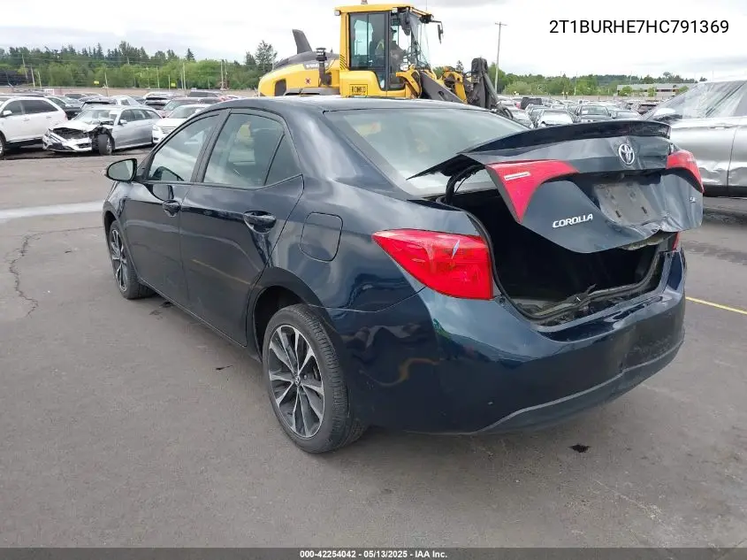 2017 Toyota Corolla Se VIN: 2T1BURHE7HC791369 Lot: 42254042