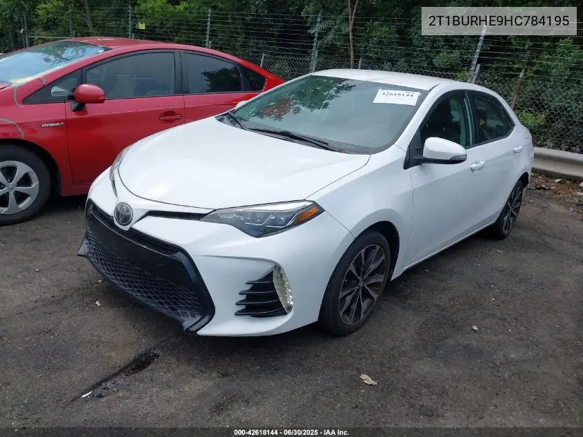 2017 Toyota Corolla Se VIN: 2T1BURHE9HC784195 Lot: 42618144