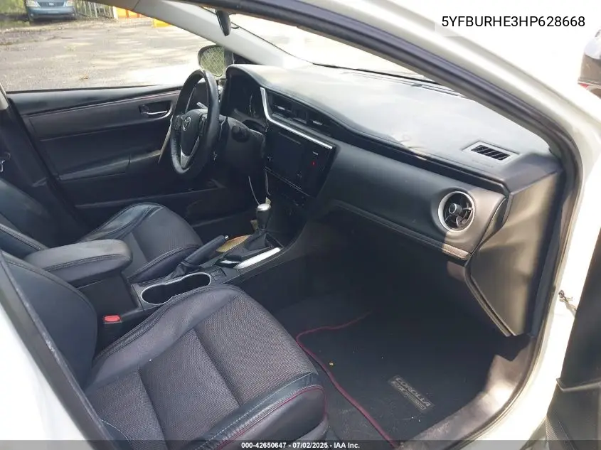 2017 Toyota Corolla Se Special Edition VIN: 5YFBURHE3HP628668 Lot: 42650647