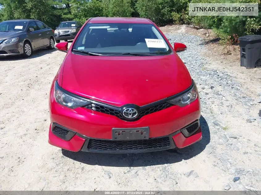 2017 Toyota Corolla Im VIN: JTNKARJE0HJ542351 Lot: 42805117