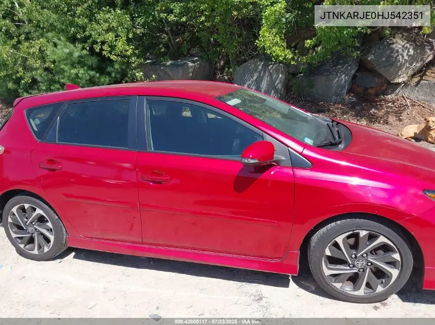 2017 Toyota Corolla Im VIN: JTNKARJE0HJ542351 Lot: 42805117