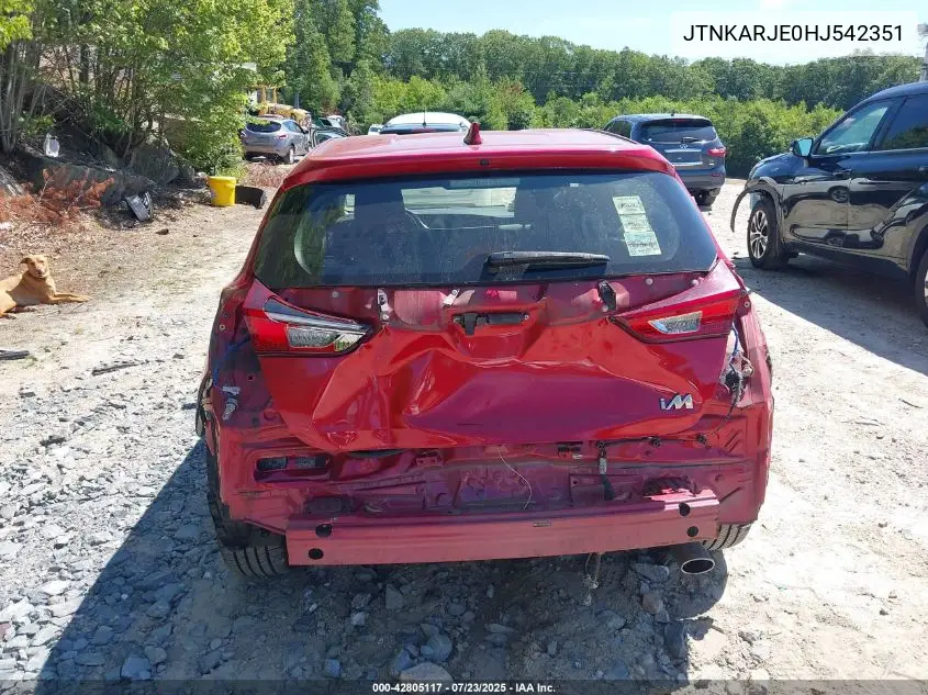 2017 Toyota Corolla Im VIN: JTNKARJE0HJ542351 Lot: 42805117