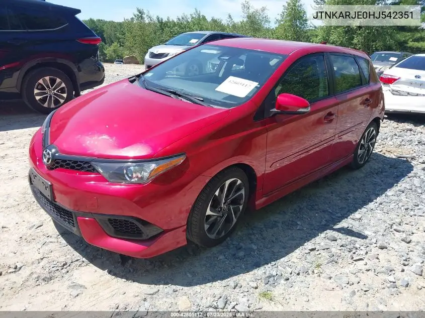 2017 Toyota Corolla Im VIN: JTNKARJE0HJ542351 Lot: 42805117