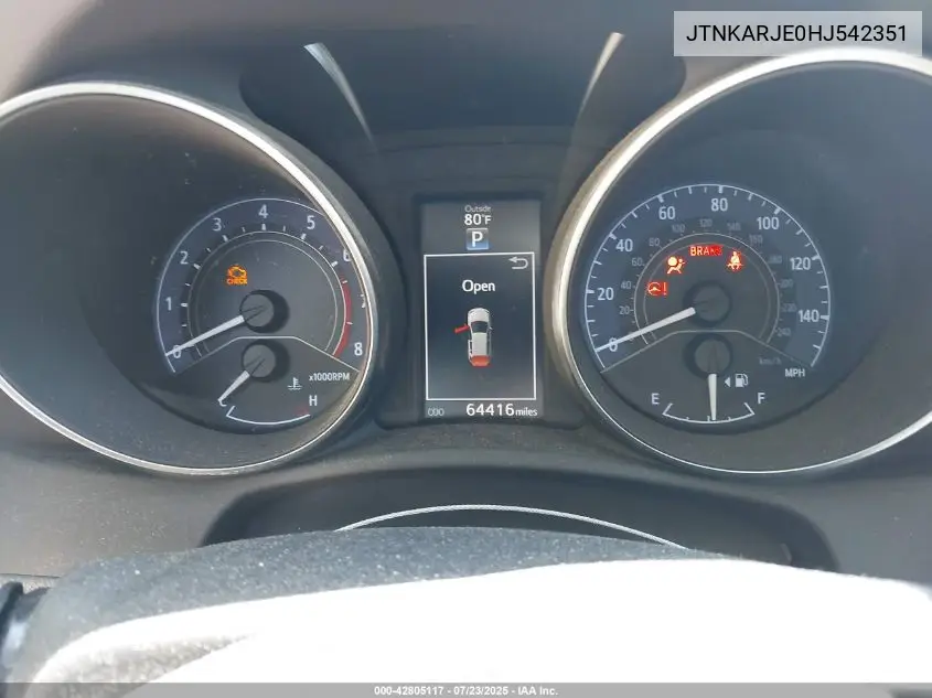 2017 Toyota Corolla Im VIN: JTNKARJE0HJ542351 Lot: 42805117