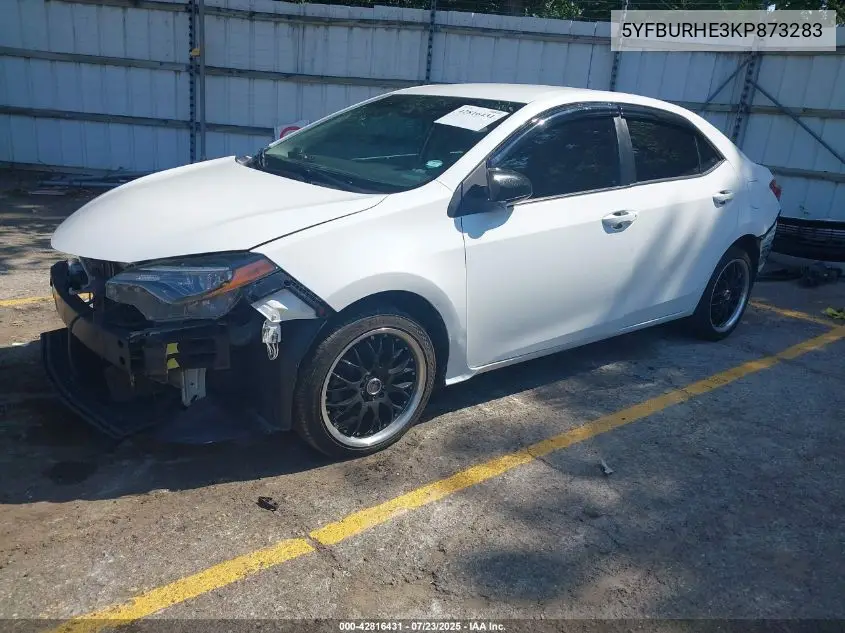 2019 Toyota Corolla Le VIN: 5YFBURHE3KP873283 Lot: 42816431