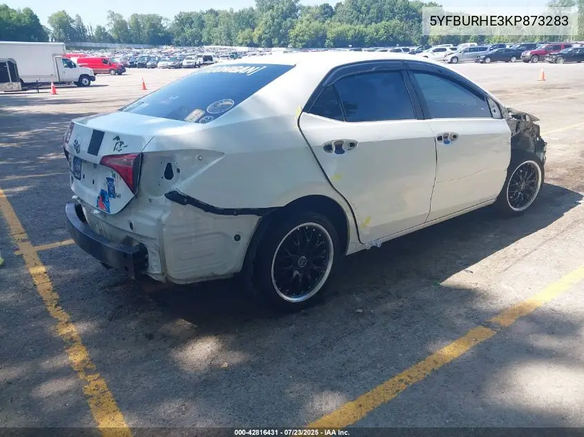 2019 Toyota Corolla Le VIN: 5YFBURHE3KP873283 Lot: 42816431