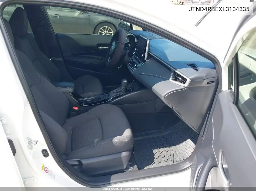 2020 Toyota Corolla Se VIN: JTND4RBEXL3104335 Lot: 42222603