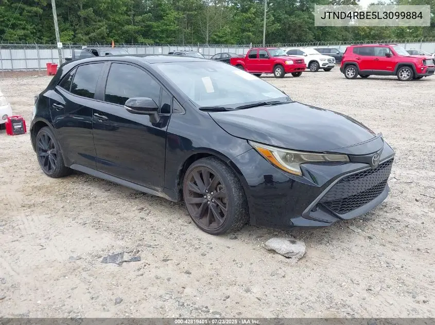 2020 Toyota Corolla Se Nightshade Edition VIN: JTND4RBE5L3099884 Lot: 42819401