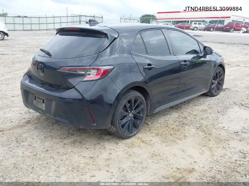 2020 Toyota Corolla Se Nightshade Edition VIN: JTND4RBE5L3099884 Lot: 42819401