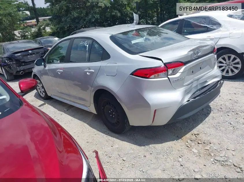 2024 Toyota Corolla Le VIN: 5YFB4MDE4RP183450 Lot: 42815241