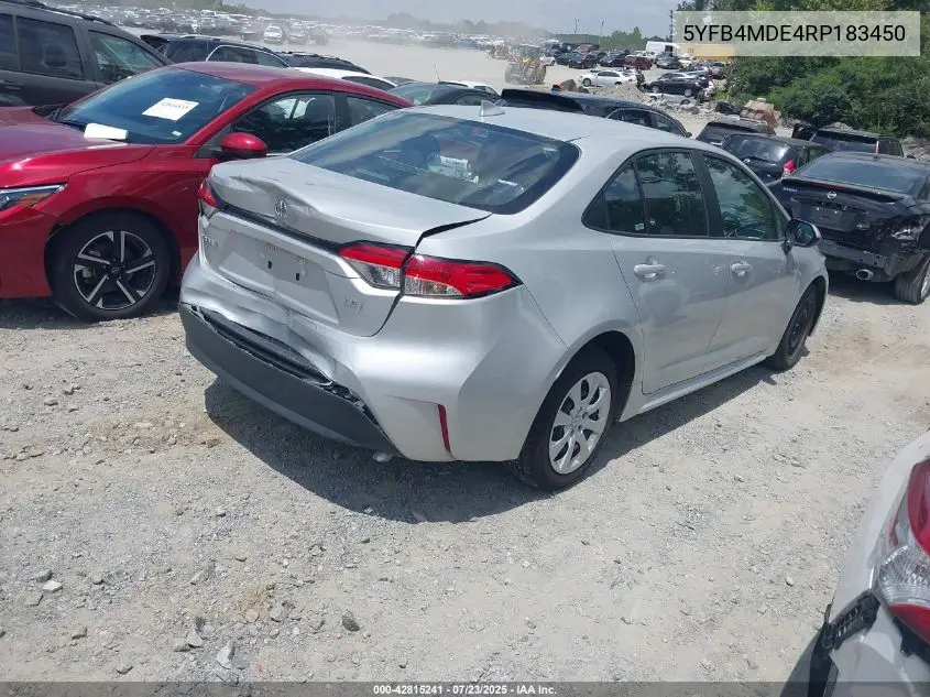 2024 Toyota Corolla Le VIN: 5YFB4MDE4RP183450 Lot: 42815241