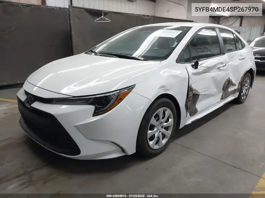 2025 Toyota Corolla Le VIN: 5YFB4MDE4SP267970 Lot: 42605919