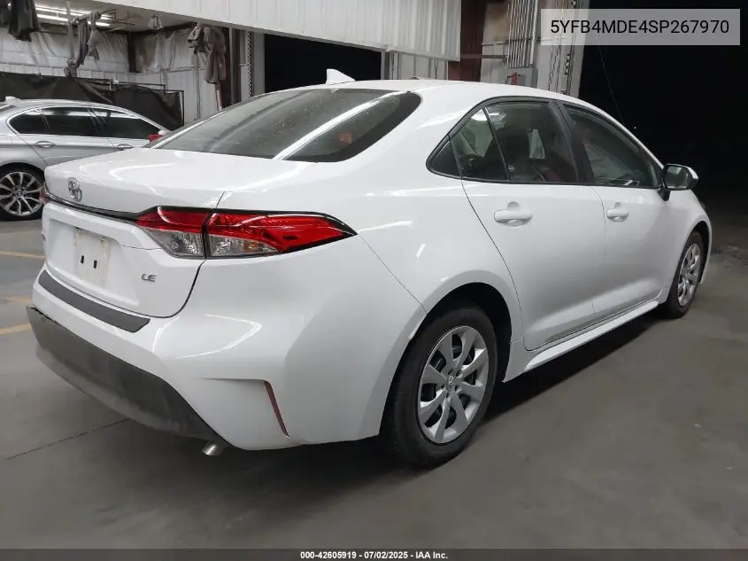 2025 Toyota Corolla Le VIN: 5YFB4MDE4SP267970 Lot: 42605919