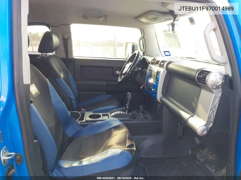2007 Toyota Fj Cruiser VIN: JTEBU11F970014989 Lot: 42525221