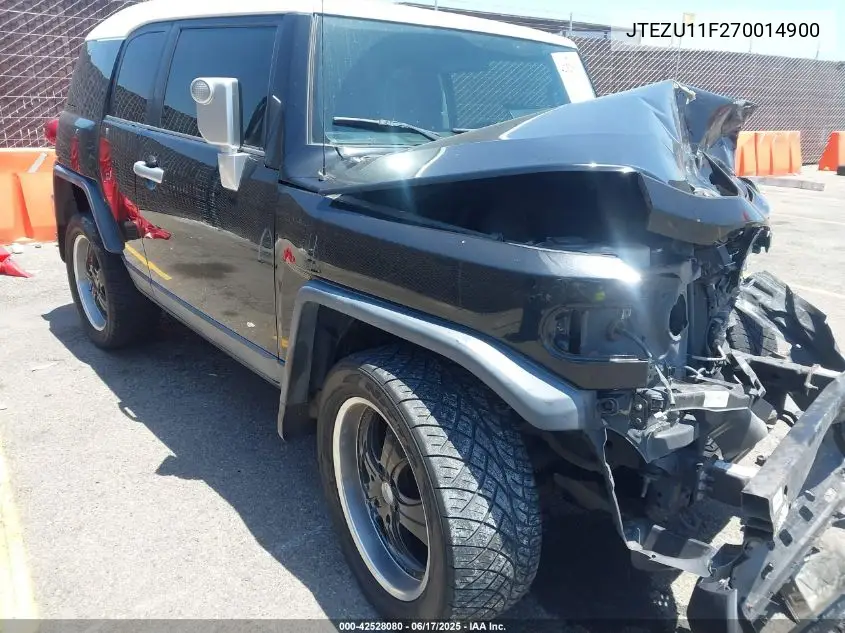 2007 Toyota Fj Cruiser VIN: JTEZU11F270014900 Lot: 42528080