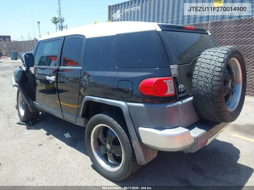 2007 Toyota Fj Cruiser VIN: JTEZU11F270014900 Lot: 42528080